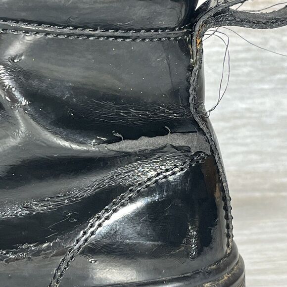 Dr. Martens Women’s Fade Pony Paten Lamper Italian Hair On Leather Boots Size 7 - Picture 2 of 13